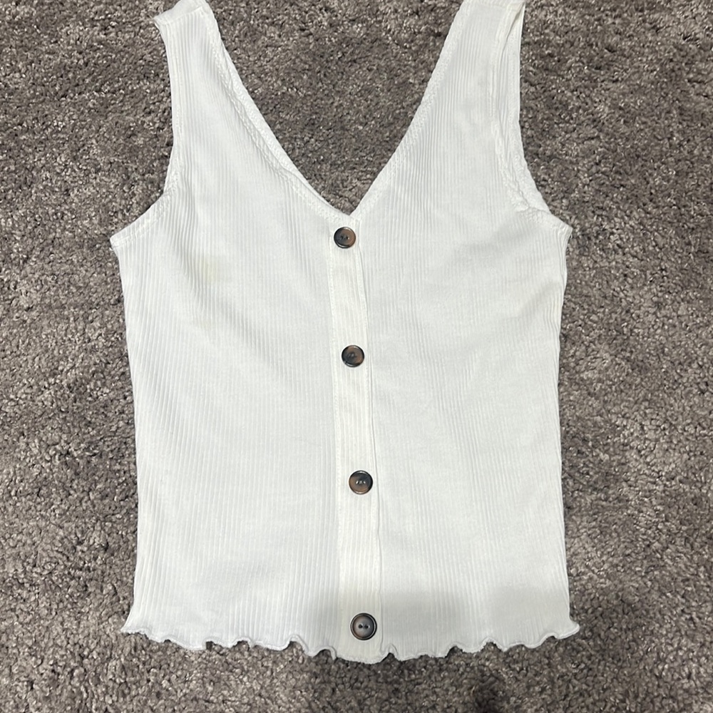 White Button Tank